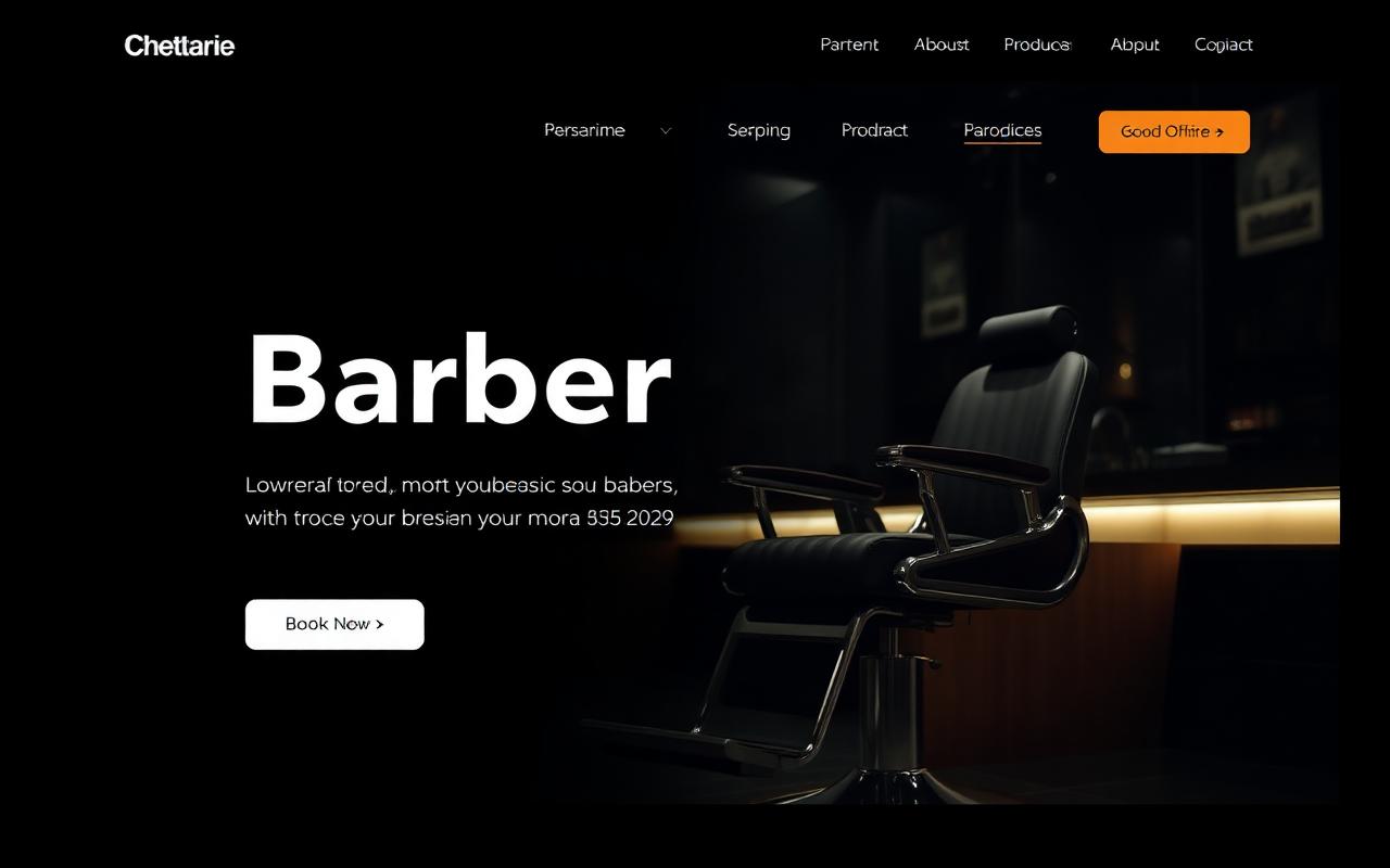 Vista previa de la web demo para una barbería